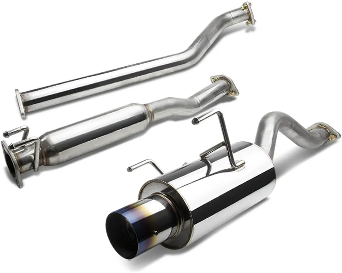 DNA MOTORING CBE-ARSX-S-BT Stainless Steel Cat Back Exhaust System [Compatible with 02-06 Acura RSX DC5 Type-S]