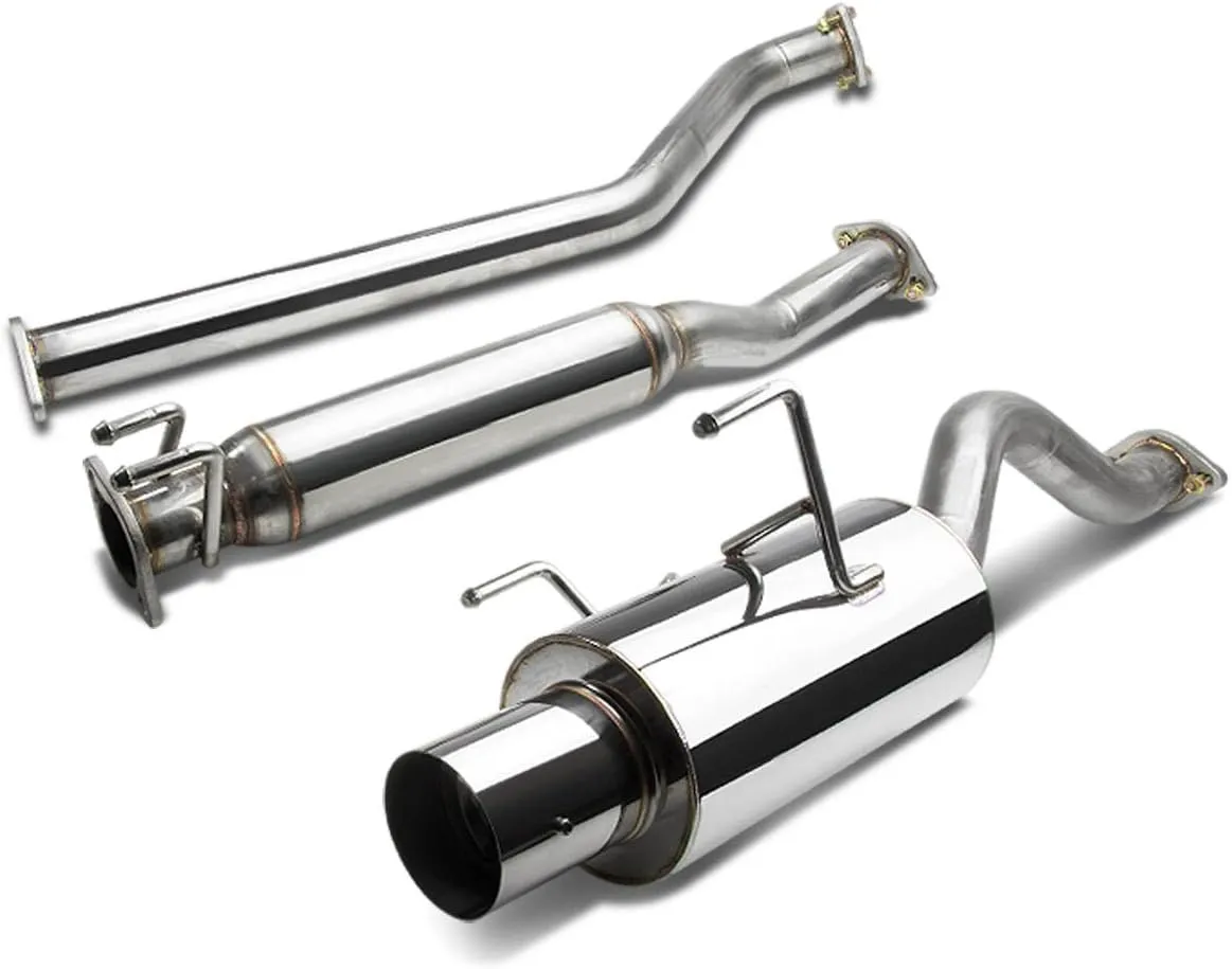 DNA MOTORING CBE-ARSX-S Stainless Steel Cat Back Exhaust System [Compatible with 02-06 Acura RSX DC5 Type-S]