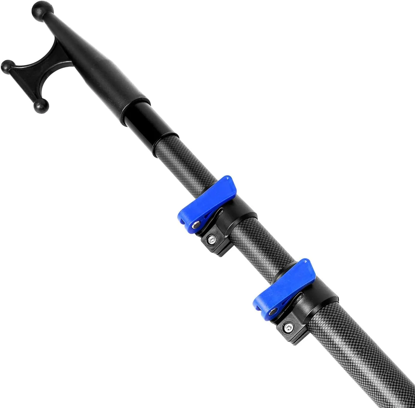 DOBEN Carbon Fiber Telescoping Boat Hook, Boat Hooks for Docking with Telescoping Extension Pole, Lightweight and Sturdy Push Pole with 3/4" Thread Boating Accessories