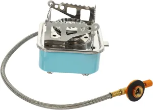 DOITOOL Foldable Gas Stove Compact Outdoor Cooking Gear Portable Mini Stove for Camping Hiking Travel