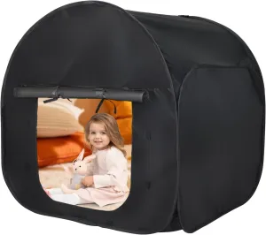 Dollate Sensory Tent for Kids with Autism, Calm Down Corner Tent for Children, ADHD, SPD, Sensory Corner, Portable Pop-up Blackout Play Tent, Travel Bag Home Sensory Tent