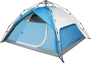 Dome Tent for Outdoor Camping Hiking, Automatic Instant Pop-up Tents 3-4 Person Windproof Easy to Set Up