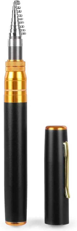doorslay Pocket Collapsible Fishing Rod Reel Combo Mini Fishing Rod Pen Fishing Rod Kit Pen Portable Telescopic Fishing Rod with Spinning Reel Fishing Rod Reel Combo kit for Saltwater Freshwater Sea