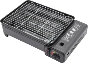 Double Burner Butane Stove Gas Grill Butane Stove Tabletop BBQ Grill Portable Auto Ignition Camping Burner for Camping, Traveling, Trekking, and Outdoor Cooking