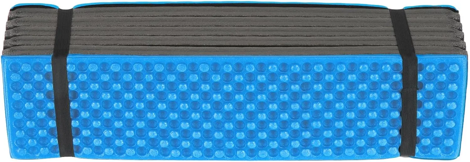 Double Egg Crate Foam Sleeping Pad Foldable Thickened Sleep Mat for Outdoor Camping 186x57CM