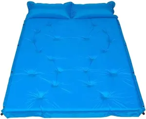 Double Self-Inflating Sleeping Pad with Attached Pillow, Moisture-Proof Camping Pad, Comfortable for Camping, Hiking