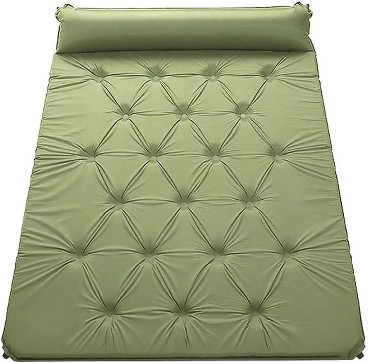 Double Sleeping Pad,Inflatable Sleeping Pad with Pillows Comfortable Asleep Pad,5CM ThickMoisture-Proof Camping Pad,Perfect for Hiking & Backpacking (Color : Green)
