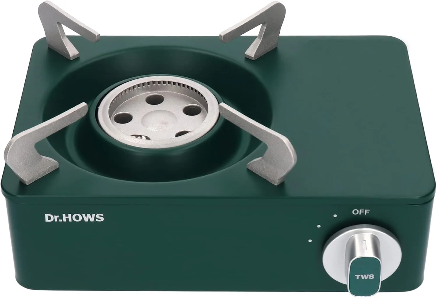 Dr.HOWS Twinkle Mini Camping Stove Burner - Portable Butane Stove for Camping, Picnic, Outdoor - Single Burner Camp Stove with Carrying Case - Green
