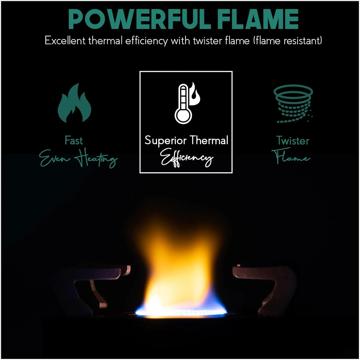 Dr.HOWS Twinkle Mini Camping Stove Burner - Portable Butane Stove for Camping, Picnic, Outdoor - Single Burner Camp Stove with Carrying Case - Green