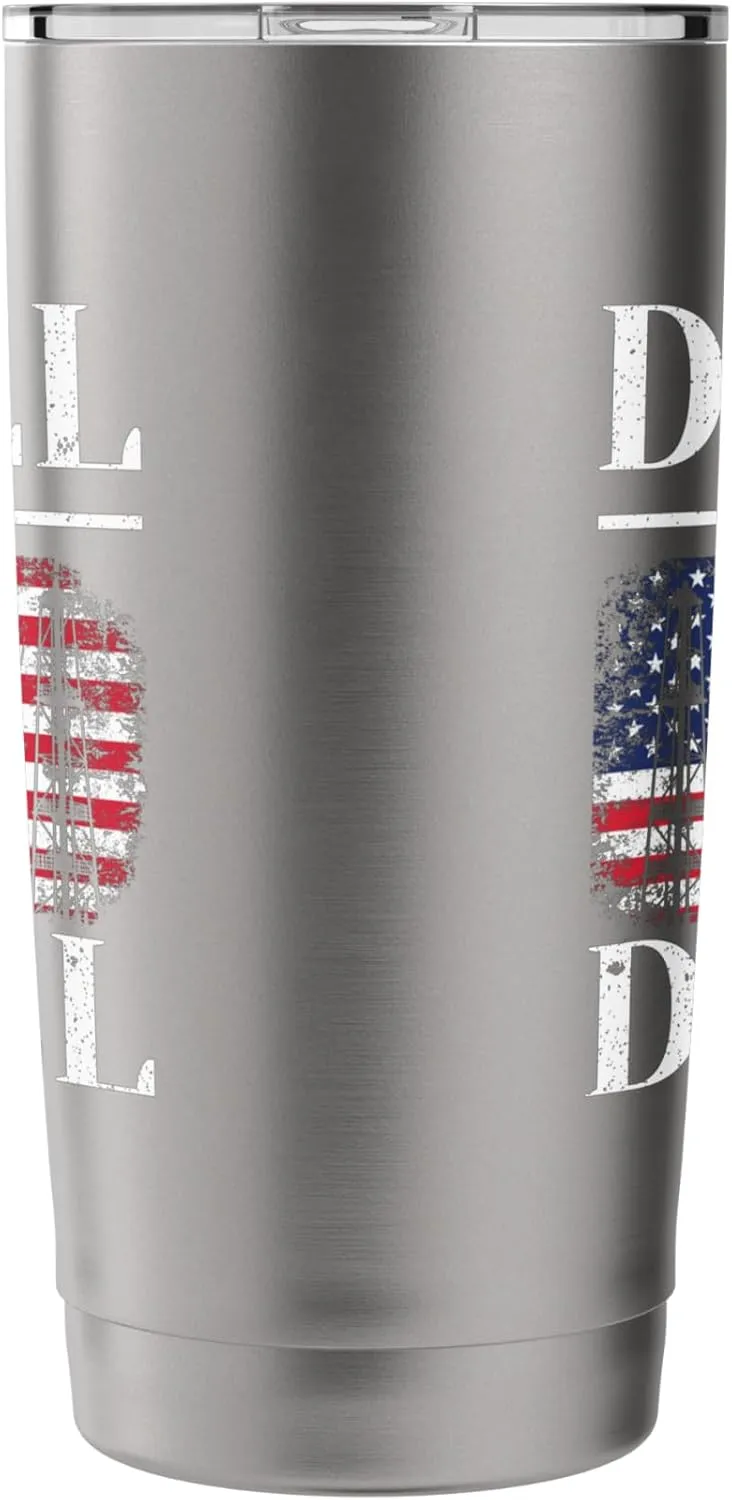 Drill Baby Drill Oil Rig Gas Workers Oilfield Worker Stainless Steel Insulated Tumbler