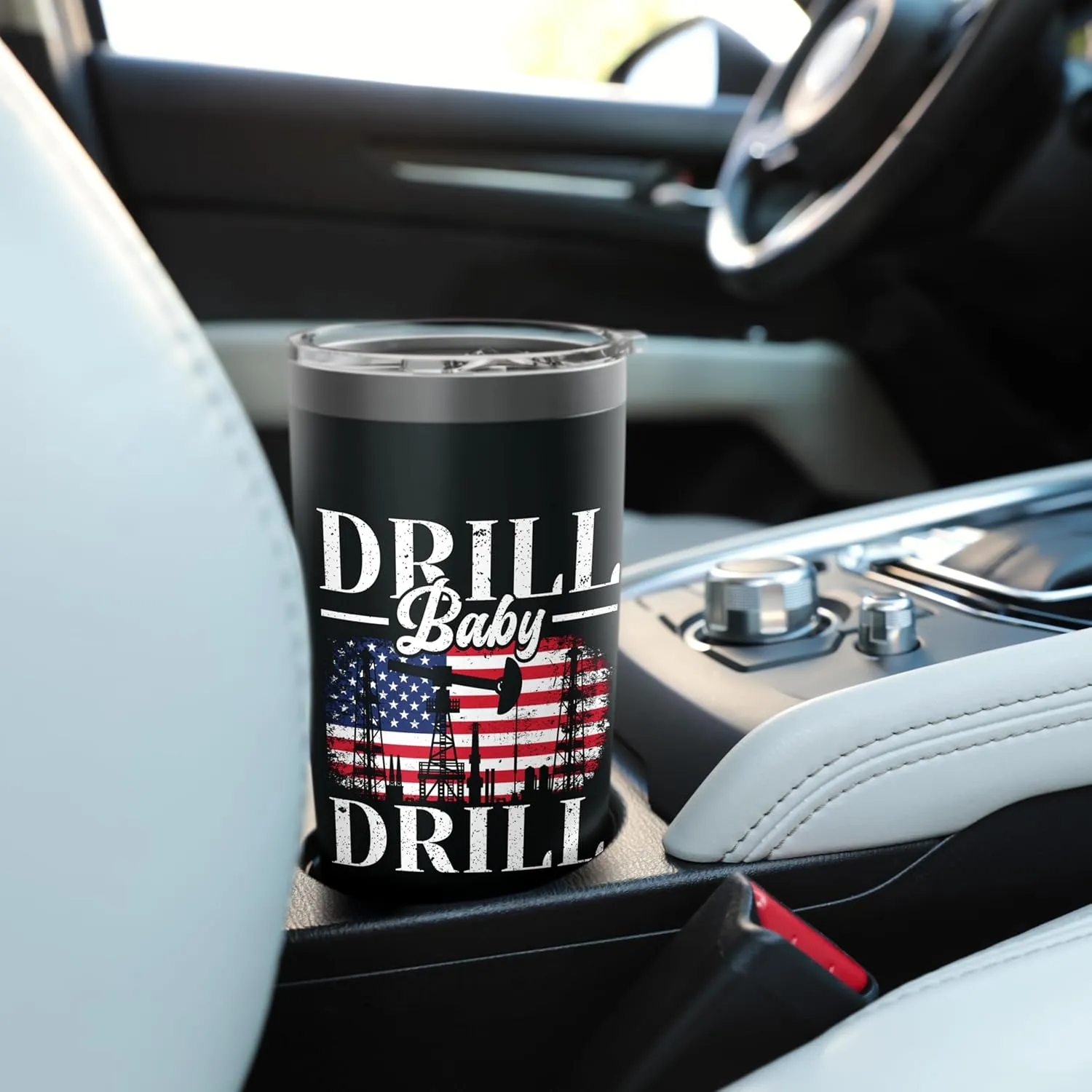 Drill Baby Drill Oil Rig Gas Workers Oilfield Worker Stainless Steel Insulated Tumbler