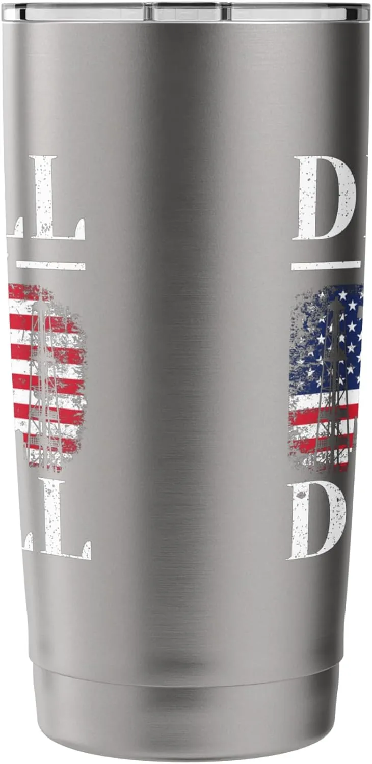 Drill Baby Drill Oil Rig Gas Workers Oilfield Worker Stainless Steel Insulated Tumbler