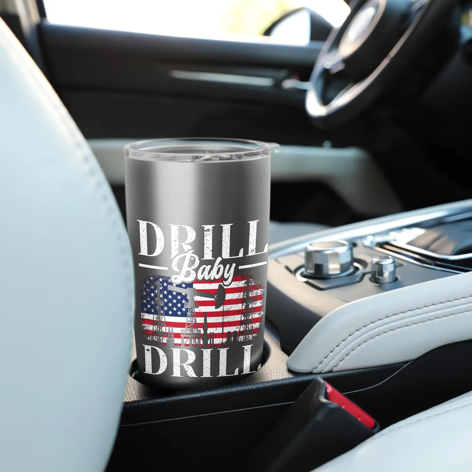 Drill Baby Drill Oil Rig Gas Workers Oilfield Worker Stainless Steel Insulated Tumbler