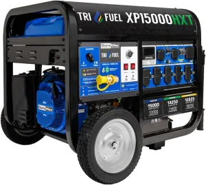 DuroMax XP15000HXT 15,000 Watt Tri Fuel Portable Home Power Backup HXT Generator w/CO Alert