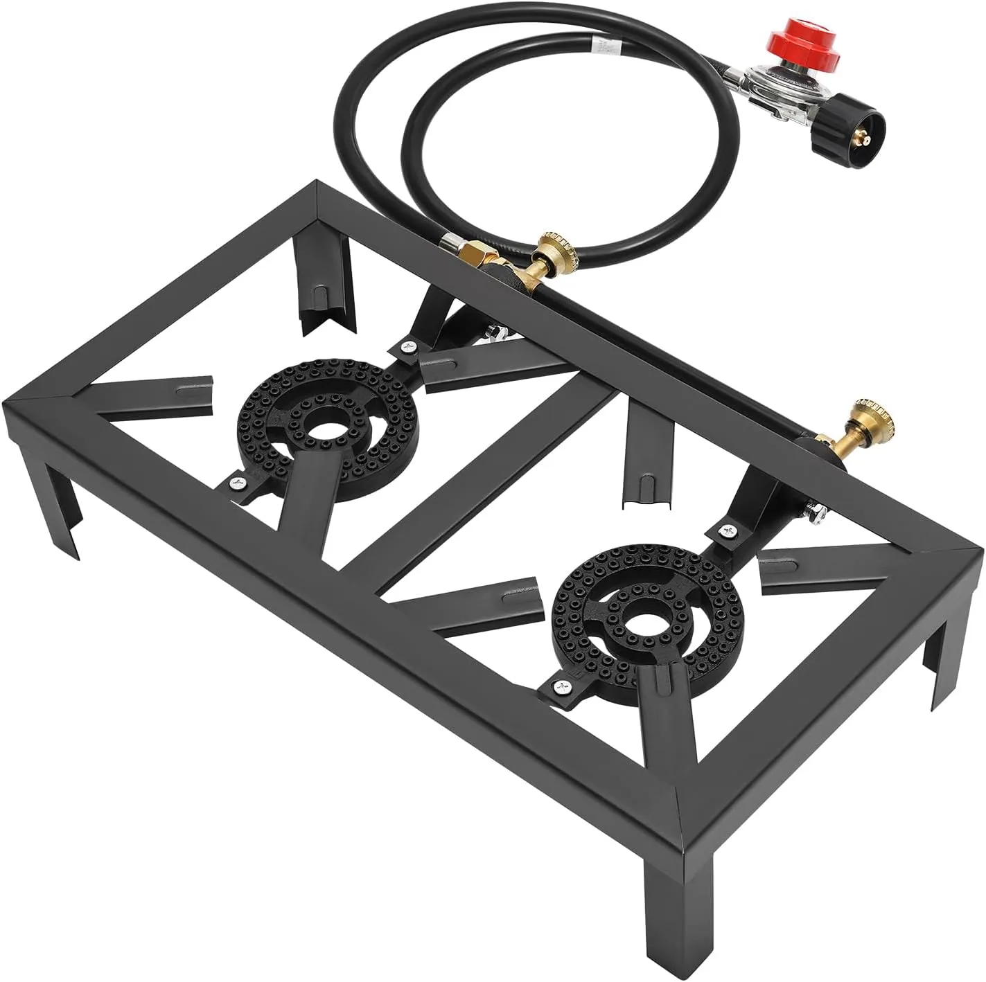 DYNAMI 2 Burner Portable Gas Stove,Outdoor Camping Stove Double Burner with Independent Control Knob,Wok Burner Outdoor Gas Burner,for Camping,Tailgating,BBQ
