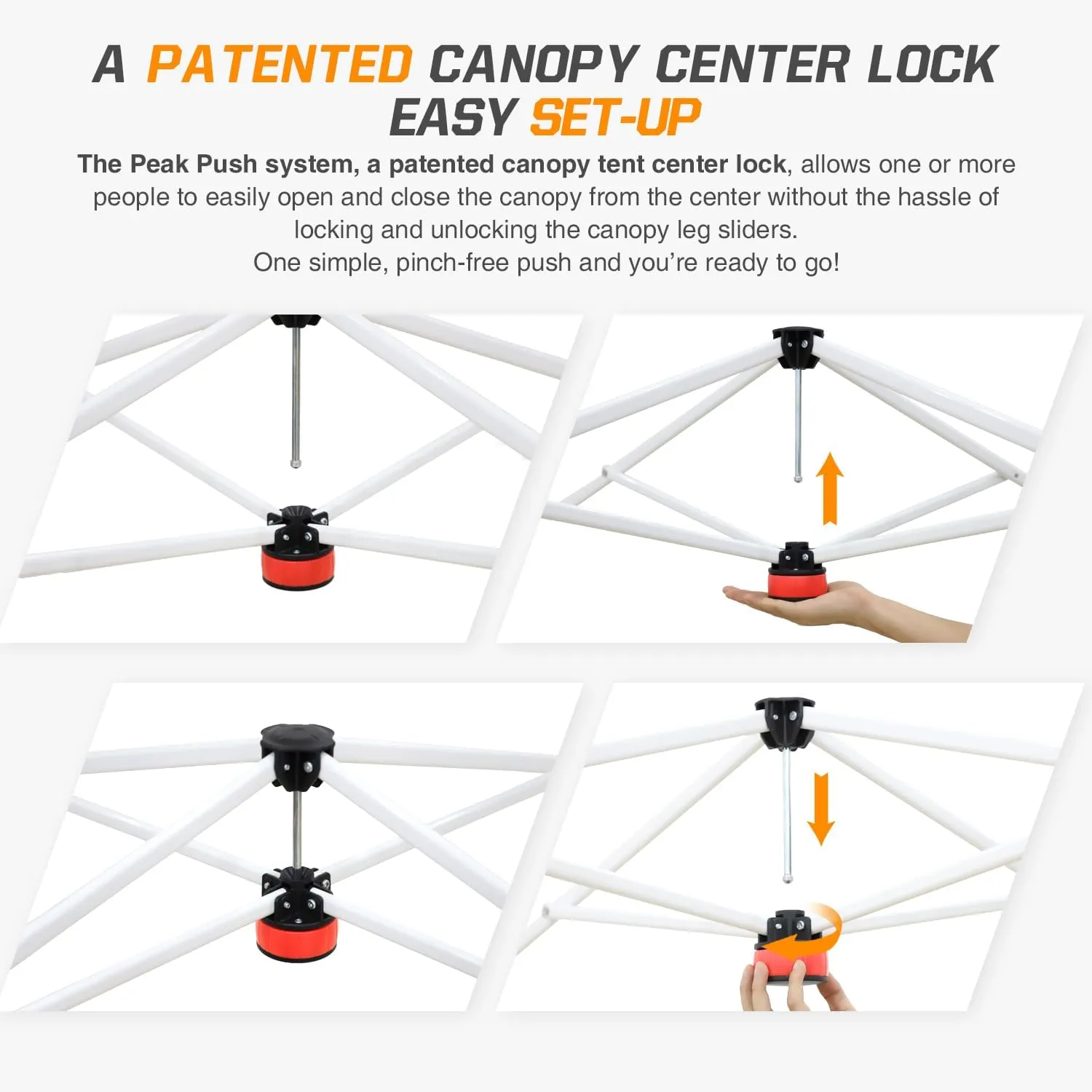 EAGLE PEAK Pop Up Canopy Tent with 1 Sidewall, Easy Setup Event Tent, Outdoor Sun Shade, Wheeled Carry Bag, Stakes and Guy Ropes, Instant Canopy 10x10, American Flag