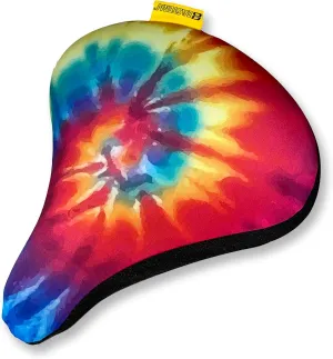 Eastern Bikes Big Softy Gel Bike Seat Cushion Cover – Extra-Wide Saddle Pad for Cruiser, Exercise, Stationary & Spin – Soft Comfort for Men, Women & Seniors (Rainbow, Large)