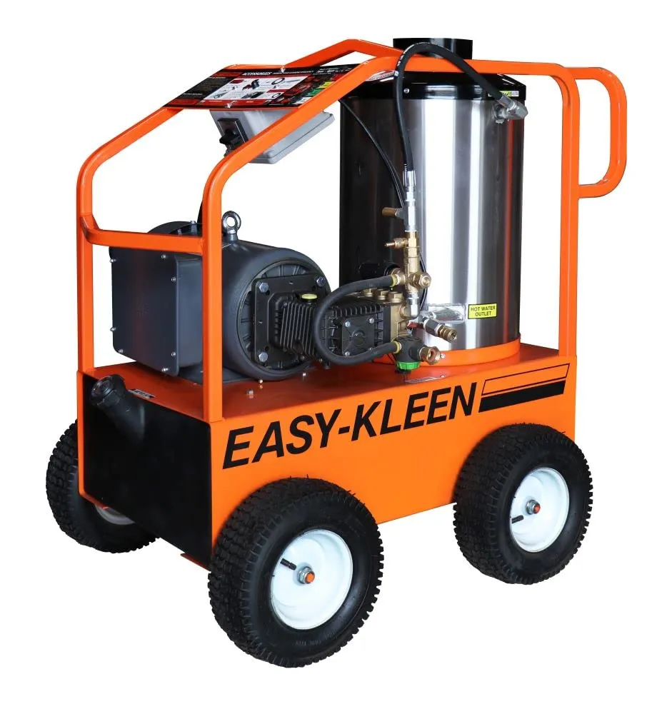 Easy-Kleen EZO3035E-GP Commercial Hot Water Electric Pressure Washer, 3.5 GPM, 3000 psi, 1750 RPM Electric Drive, 7.5V/220V/1 Phase, Orange