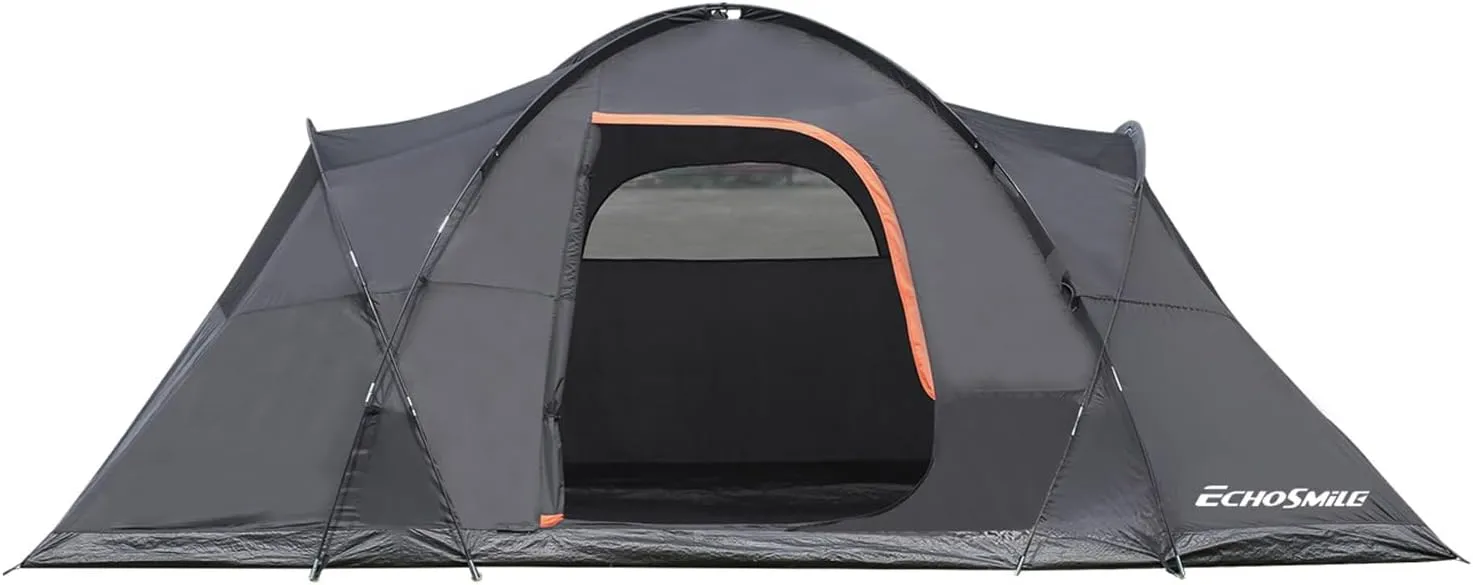 EchoSmile 8-Person Camping Tent – Waterproof Windproof Tent with Rainfly Easy Set up
