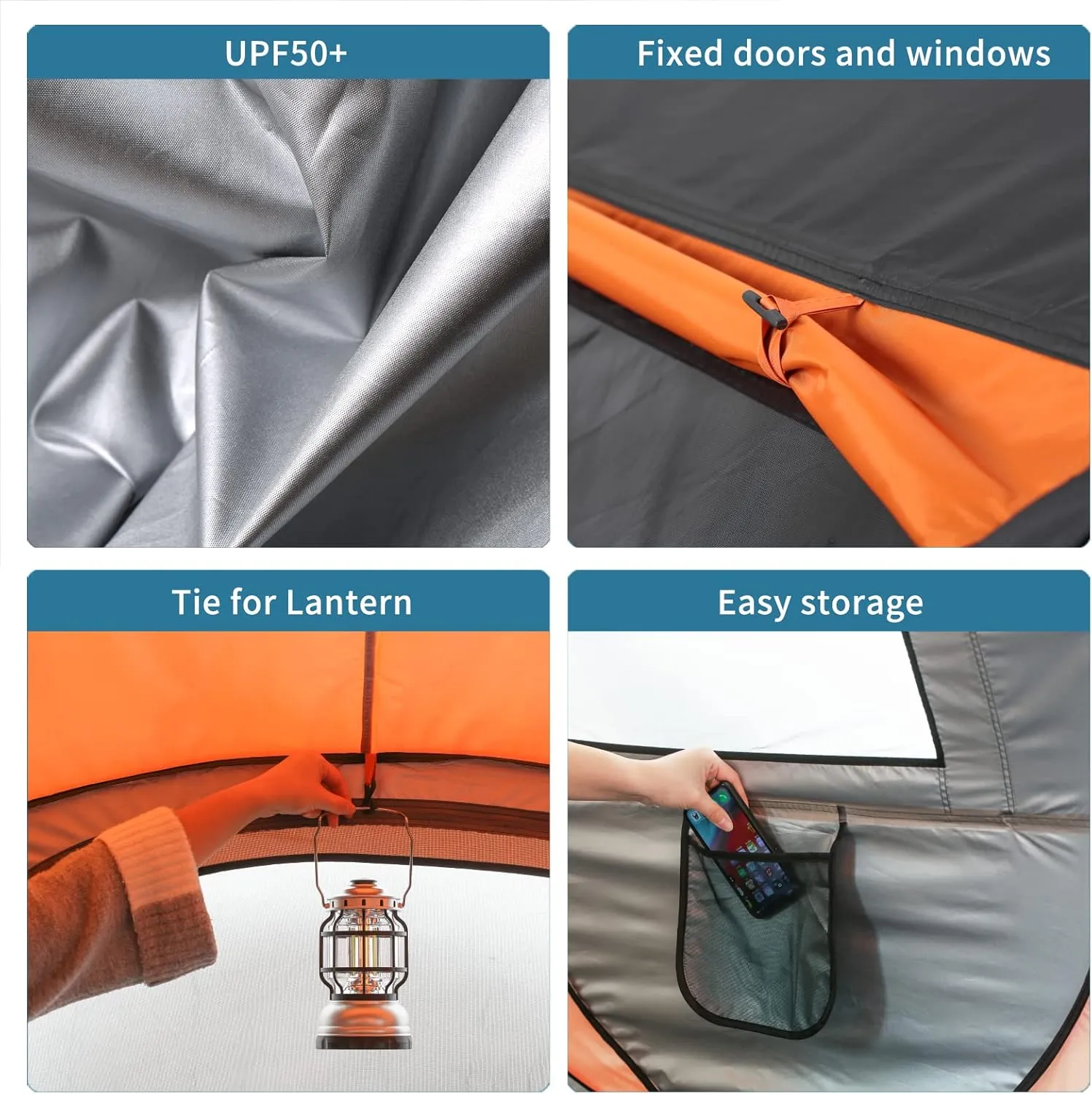 EchoSmile Camping Instant Pop Up Tent, 2/4/6/8/10 Person, Water Resistant Dome, Easy Setup for Camping Hiking and Outdoor, Portable with Carry Bag, 3 Season