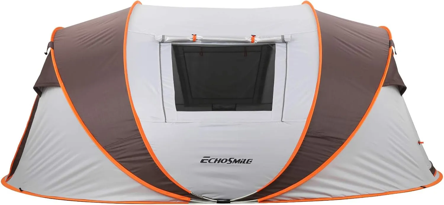 EchoSmile Camping Instant Pop Up Tent, 2/4/6/8/10 Person, Water Resistant Dome, Easy Setup for Camping Hiking and Outdoor, Portable with Carry Bag, 3 Season