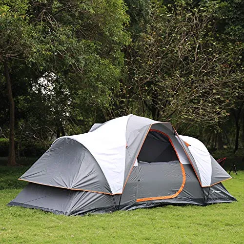 EchoSmile Camping Instant Tent, 8 Person Camping Tent, Waterproof Dome Tent with Rainfly, Portable Tent with Carry Bag for 3 Seasons, Easy Setup for Camping, Hiking and Outdoors