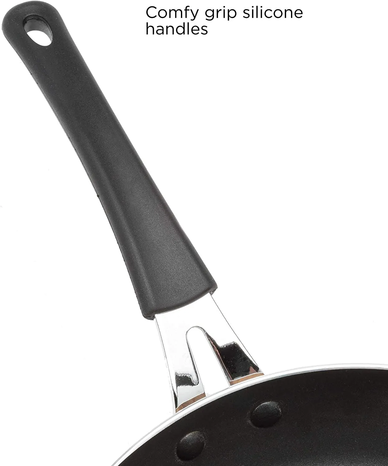 Ecolution Impressions Hammered Nonstick Pots and Pans Set, Dishwasher Safe Cookware with Riveted Stainless Steel Handles, 10-Piece