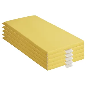 ECR4Kids SoftZone Rainbow Rest Mat, 2in, Sleeping Pad, Yellow, 5-Piece