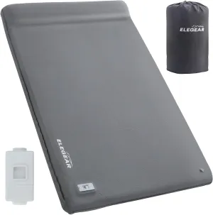 Elegear Self Inflating Sleeping Pad, Built-in Electric Pump 3.1" Ultra-Thick Memory Foam Camping Mattress Pad with Pillow Double Sleeping Pad for Camping R-Value 9.5 Foam Camp Pad for Car/Traveling