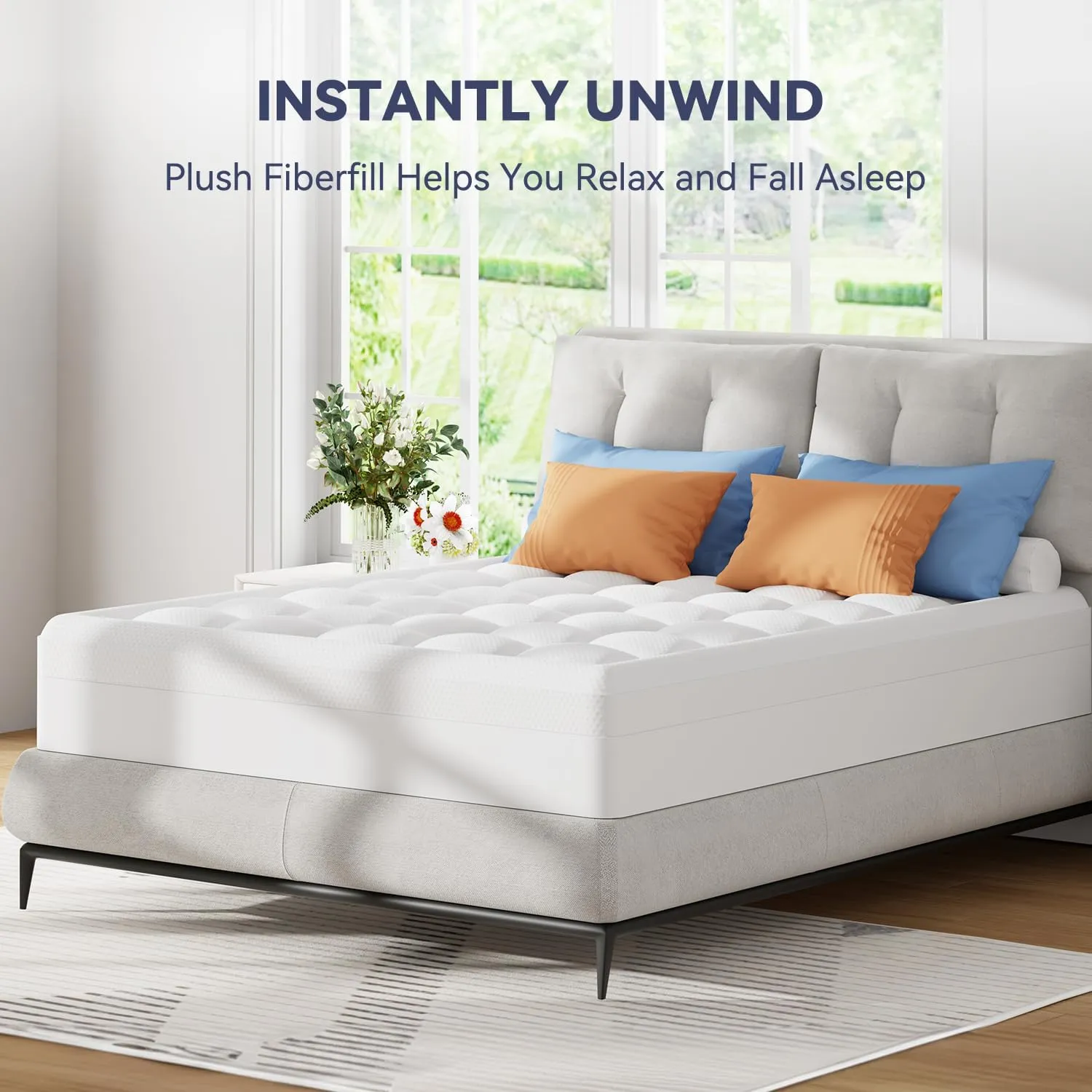 ELEMUSE King Size Dual Layer 3 Inch Memory Foam Mattress Topper, 2 Inch Cooling Gel Memory Foam and 1 Inch Thick Soft Pillow Top Mattress Pad Cover for Back Pain Relief, Bed Topper for Side Sleep