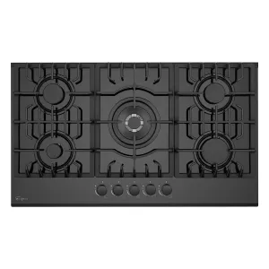 Empava 36 in. Black 5-Burner Built-in Gas Cooktop (36GC27)