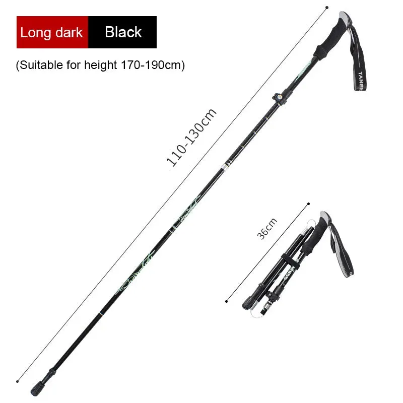 Enhance Your Strides with Adjustable 5-Section Trekking Poles - Outdoor Camping Ultralight Portable Foldable Walking Hiking Stick
