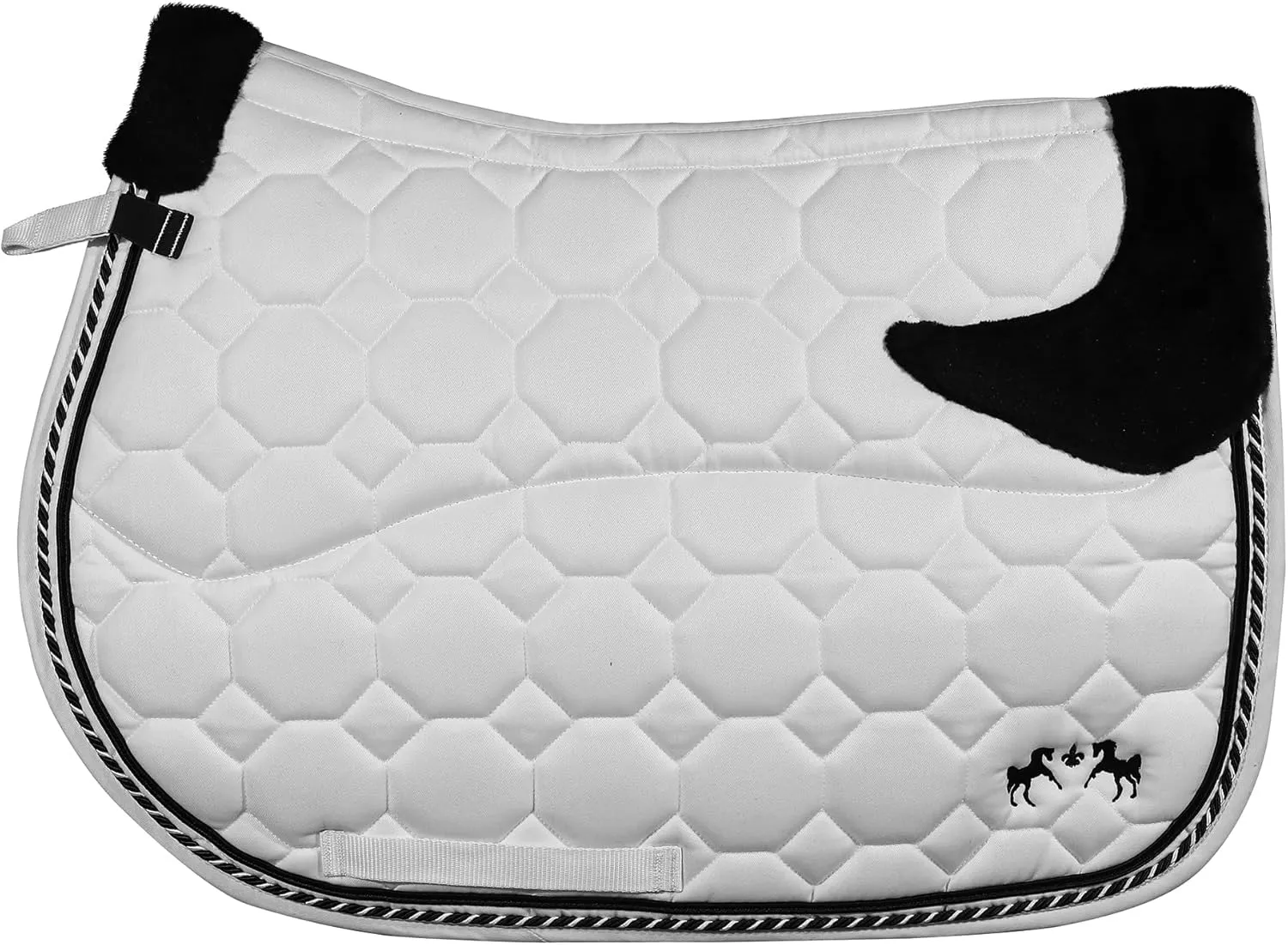Equine Couture Luxe Saddle Pad with White Sherpa Fleece Lining