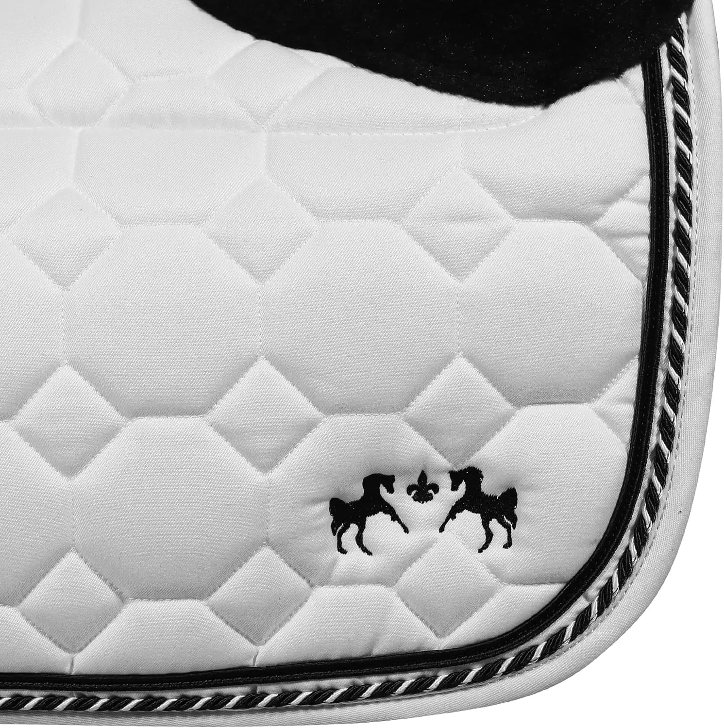 Equine Couture Luxe Saddle Pad with White Sherpa Fleece Lining
