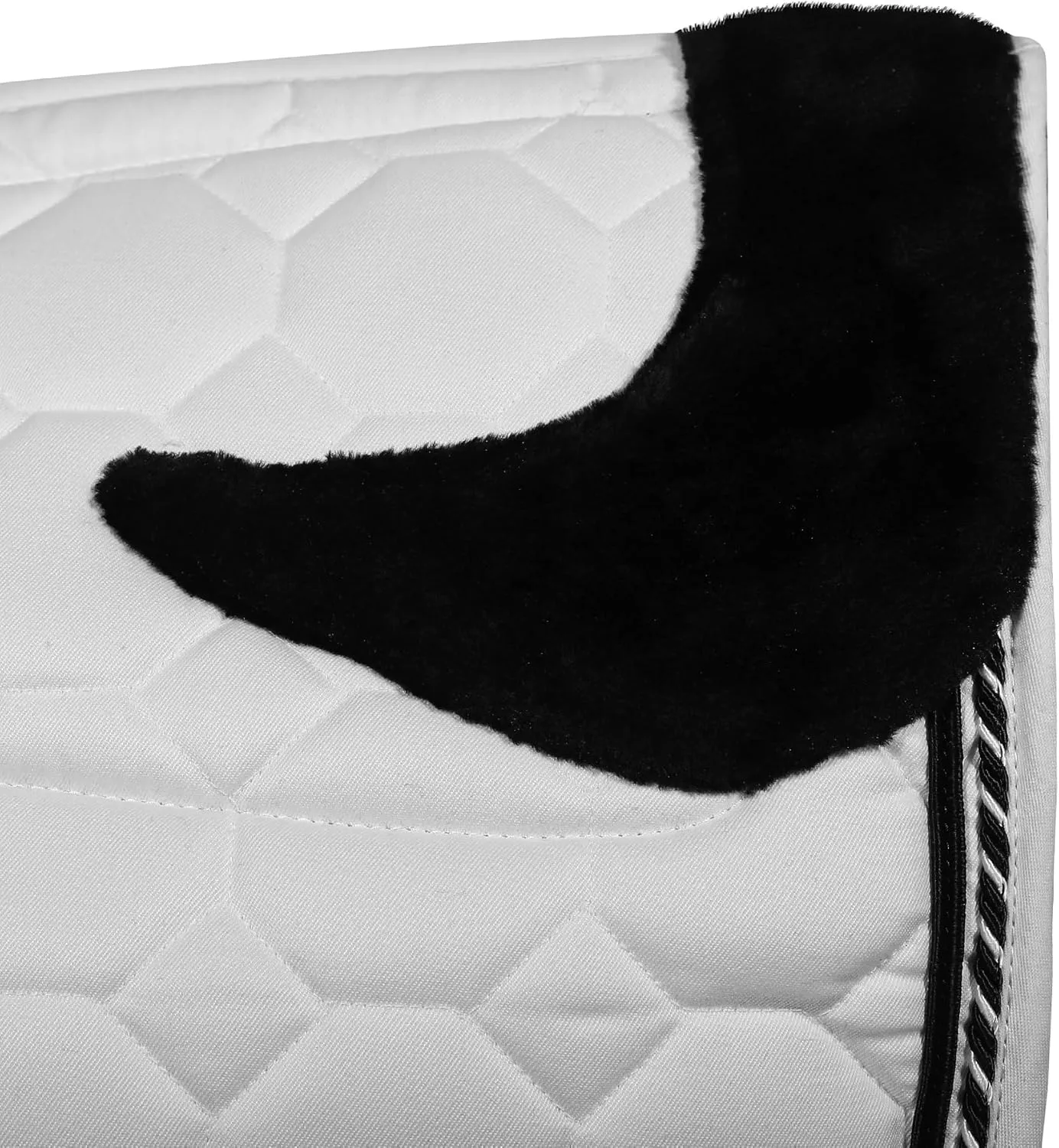 Equine Couture Luxe Saddle Pad with White Sherpa Fleece Lining