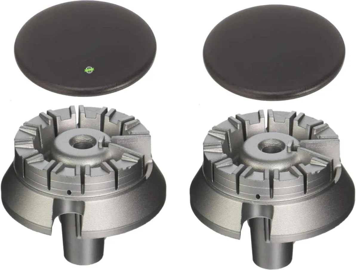 EQUIP. DR US 183D9412P001-KIT -(2 base  2 Cap) EDR Cap) X1 compatible with General Electric Gas range Medium Surface Burner fits old part number 183D9412P001-KIT -(2 base  2 Cap)