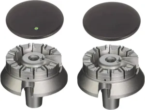 EQUIP. DR US 183D9412P001-KIT -(2 base  2 Cap) EDR Cap) X1 compatible with General Electric Gas range Medium Surface Burner fits old part number 183D9412P001-KIT -(2 base  2 Cap)