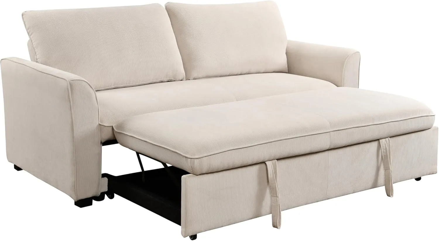 ERYE 78" W Oversized Loveseat Sofa Convertible Queen Size Sofabed, Soft Corduroy Upholstery Love Seat Sofa&Couch with Pull Out Sleeper Couch Bed & Reclining Backrest for Home Apartment RV Living Room