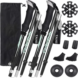 Esup Trekking Poles Collapsible Aluminum Alloy 7075 Hiking Poles 2pc Pack Adjustable Quick Lock for Hiking, Camping, Outdoor
