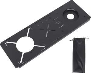 EVTSCAN Board for IGT Camping Table Stainless Steel Fast Connection Slot 4 Holes Portable Tabletop Plate for 65mm Diameter Water Supply Equipment Outdoor Camping Hiking