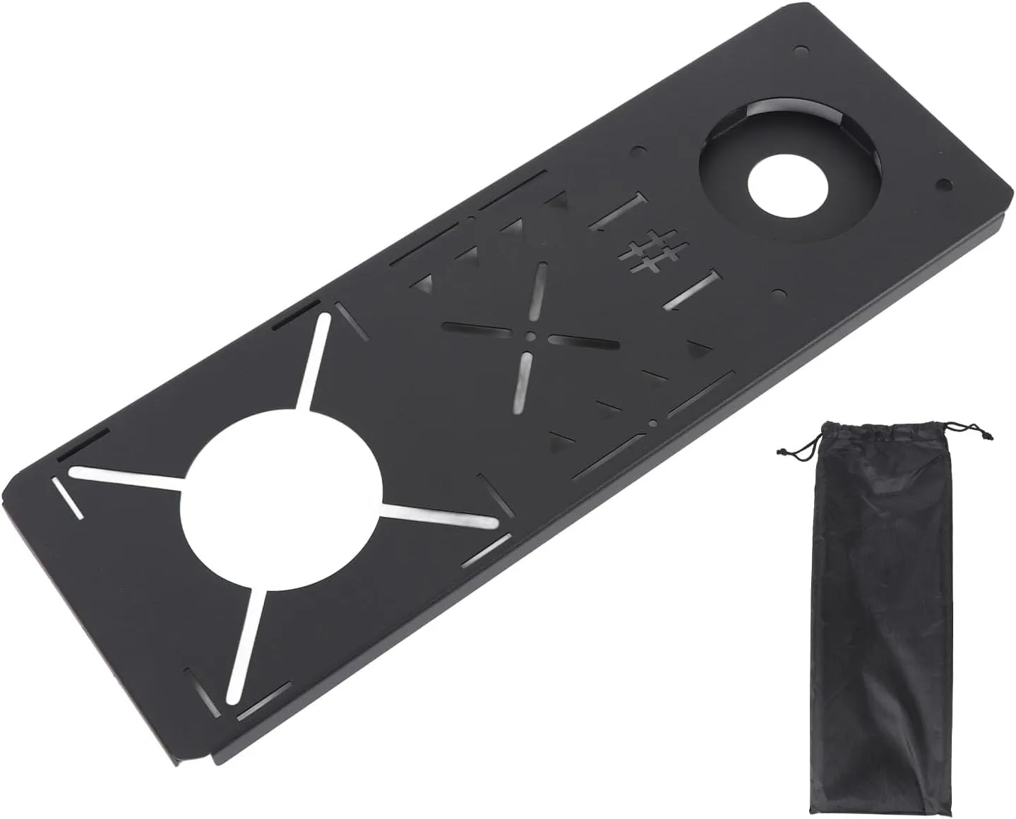 EVTSCAN Board for IGT Camping Table Stainless Steel Fast Connection Slot 4 Holes Portable Tabletop Plate for 65mm Diameter Water Supply Equipment Outdoor Camping Hiking
