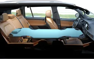 ExpressLeopard Car Folding Rear Sleeping Bed, Travel, Hiking, Camping Car Non-Inflatable Car Outdoor Sleeping Bed, Folding Camping Cot, Heavy Duty Design Holds Adults & Kids