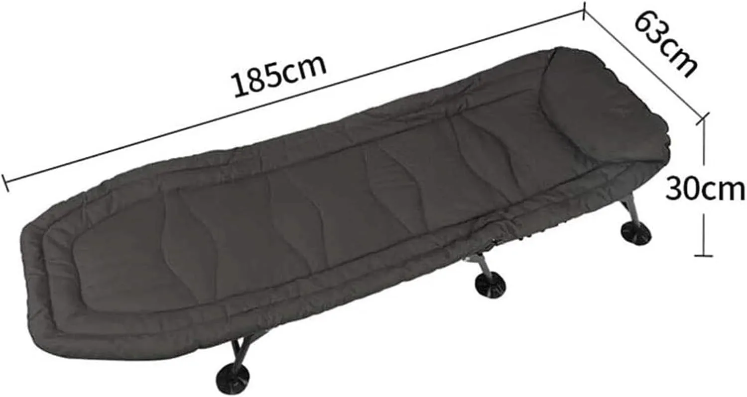 EYPKPL cots for Sleeping Portable Folding Bed 5-Position Adjustable Backrest Cots for Camping Load 264lbs Folding Camping Bed Reclining Chaise Stretching Freely