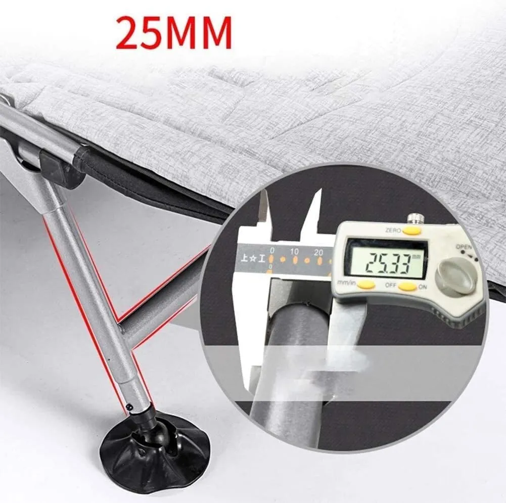 EYPKPL cots for Sleeping Portable Folding Bed 5-Position Adjustable Backrest Cots for Camping Load 264lbs Folding Camping Bed Reclining Chaise Stretching Freely