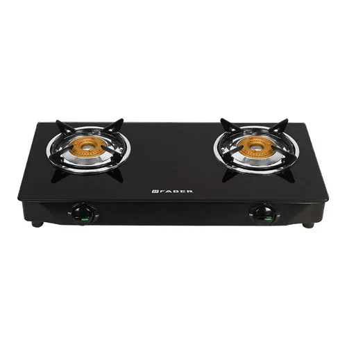 Faber Jumbo 2BB BK 2 Burner Gas Stove ( Black ) - FBRGS-JUMBO2BBBK