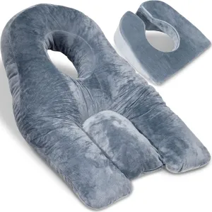 Face Down Pillow for Sleeping - for BBL or Eye Surgery Recovery - Prone Pillow for Vitrectomy or Retinal Surgery - Home Massage Pillow with Shredded Memory Foam