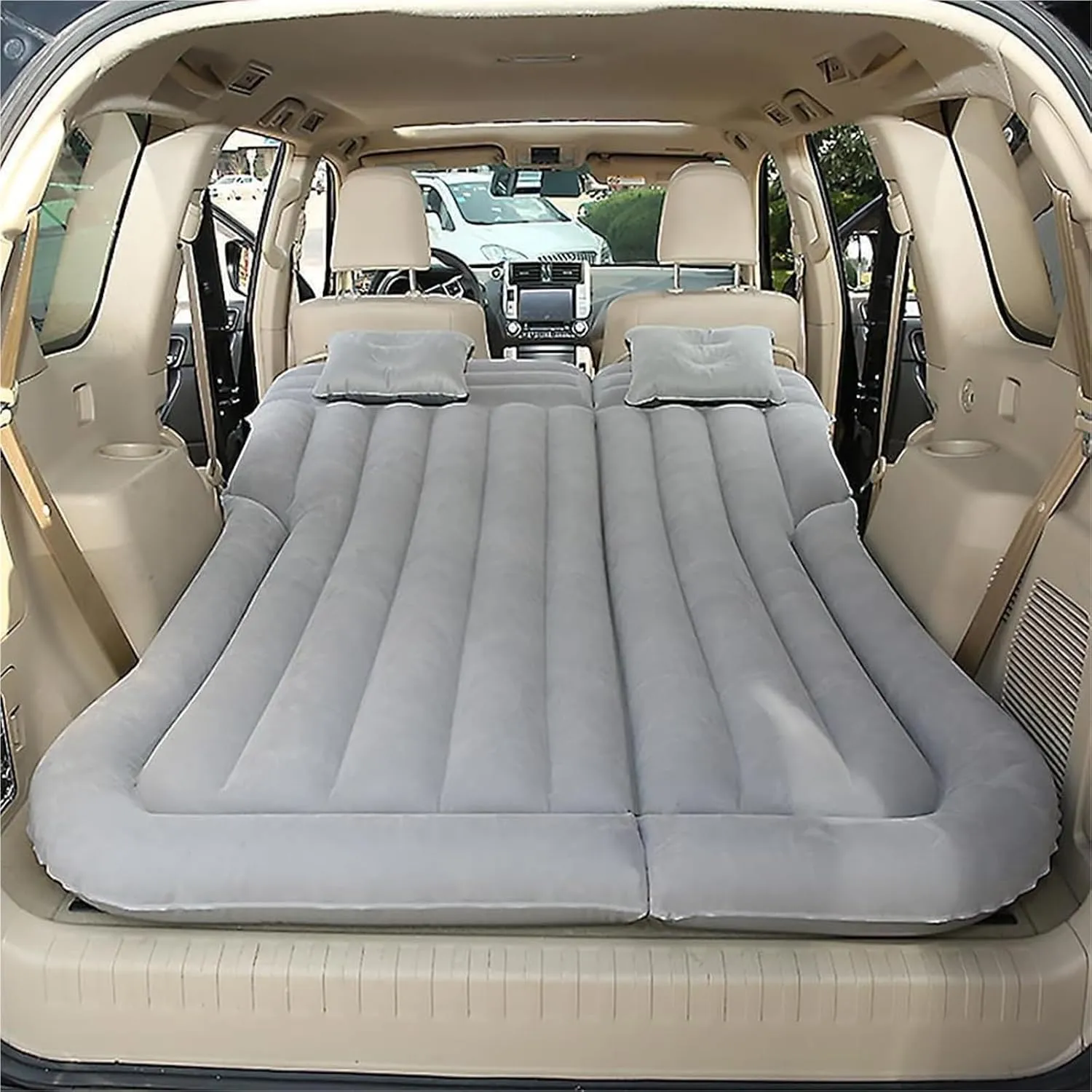 Fangool SUV Air Mattress,Inflatable SUV Air Mattress, Folding Self Inflating Sleeping Pad Back Seat Air Mattresses(Grey)