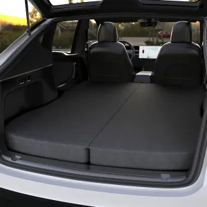 Ferlizer 4" Memory Foam Camping Mattress for Tesla Model Y, 76" x 43", Foldable Car Sleeping Pad with Plush Washable Cover, CertiPUR-US Certified, Dark Grey