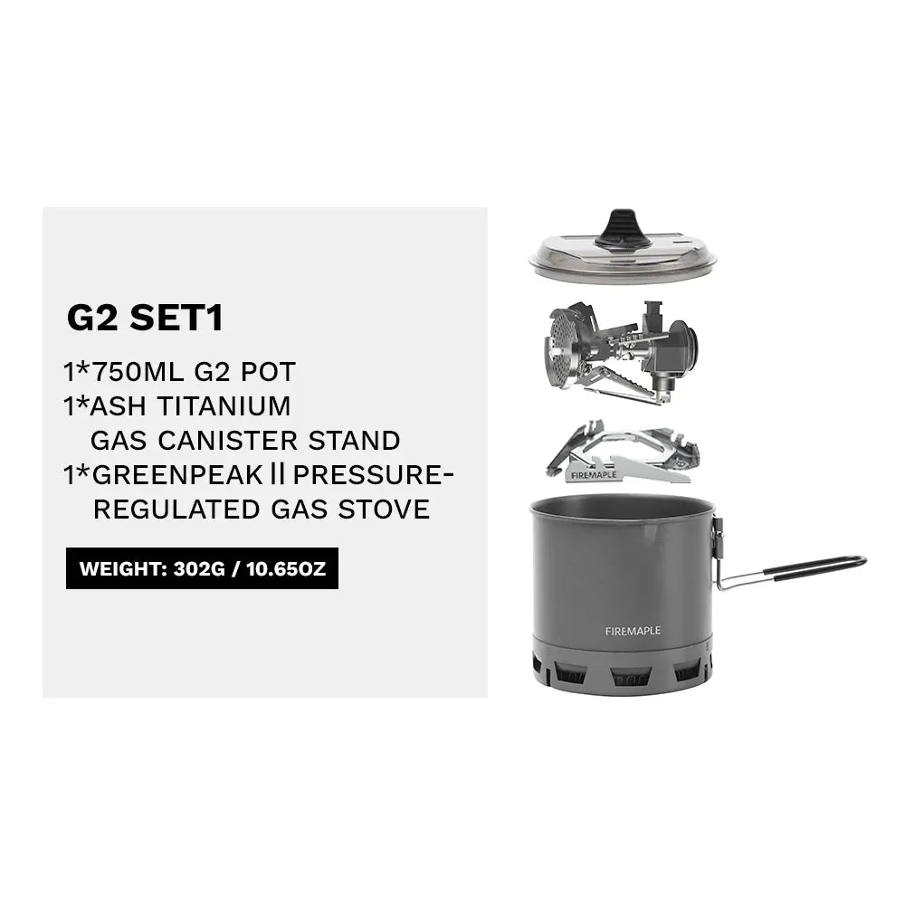 FIRE-MAPLE PETREL G2 G3 Ultralight Cooking System – Portable Gas Stove & Pot for Camping & Hiking