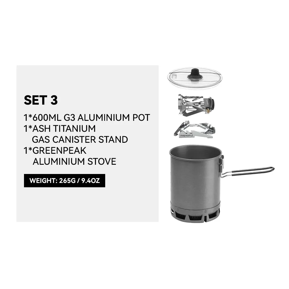 FIRE-MAPLE PETREL G2 G3 Ultralight Cooking System – Portable Gas Stove & Pot for Camping & Hiking